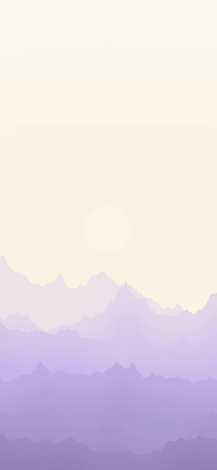 Lavender and Cream Minimalist Mountain Landscape wallpaper for iPhone and Android