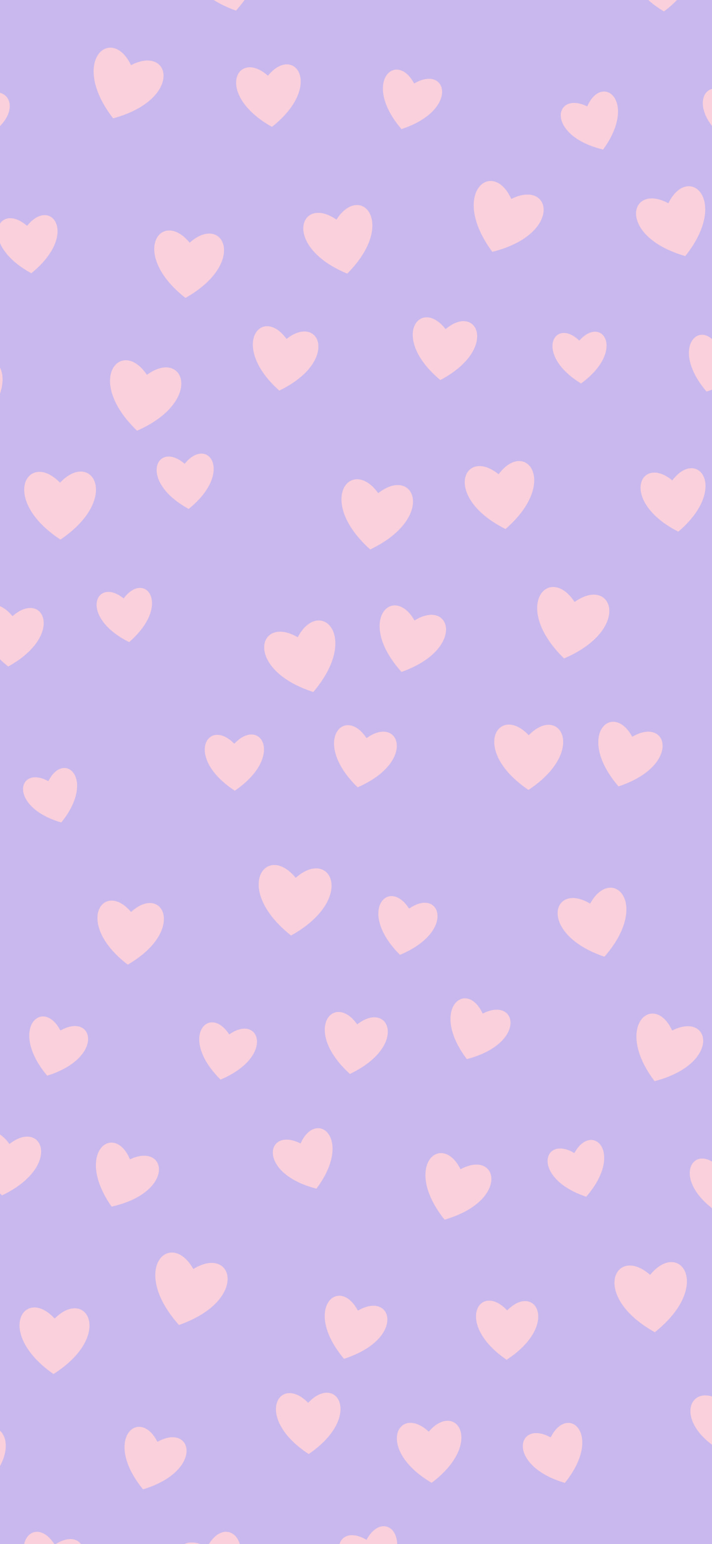 Lavender and Pastel Pink Heart Pattern wallpaper for iPhone and Android