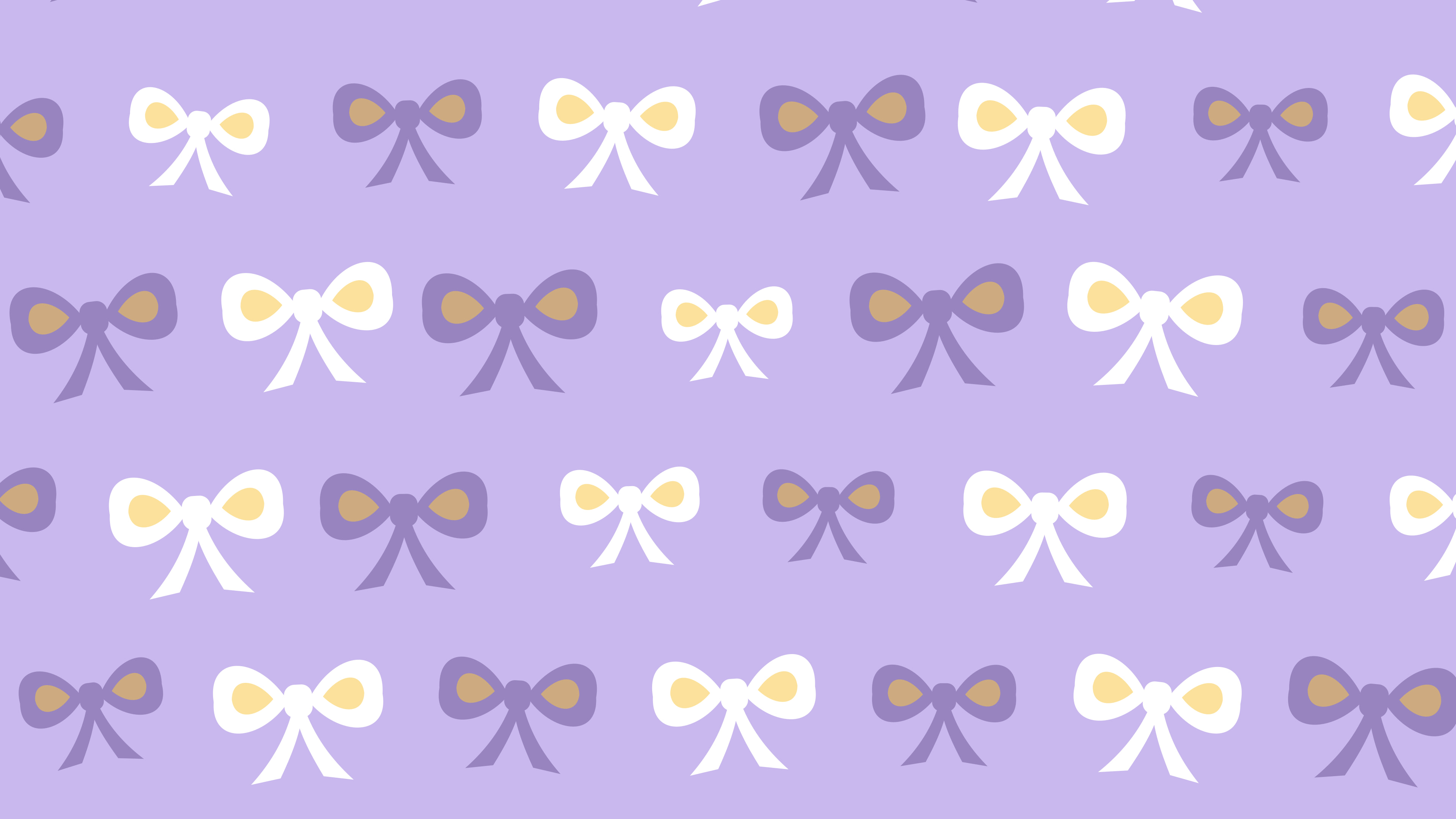 Lavender Bow Pattern desktop wallpaper in 4K