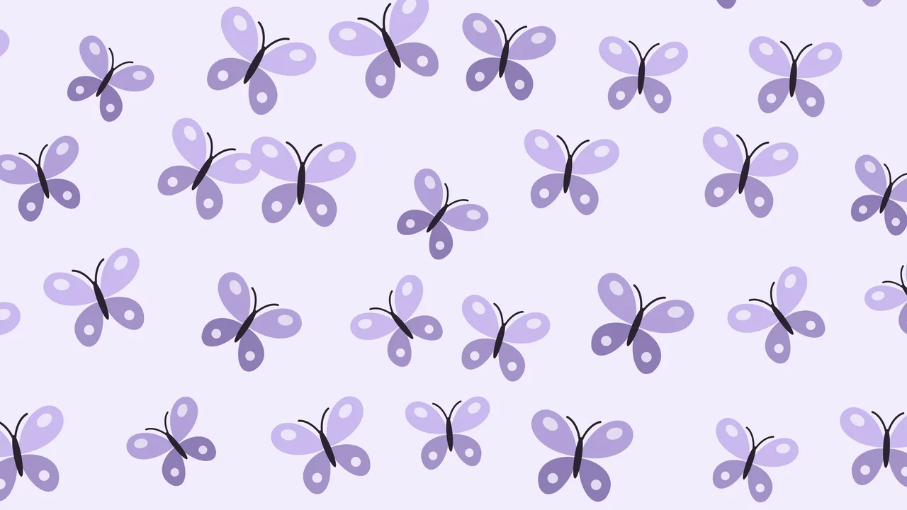 Lavender Butterfly Pattern desktop wallpaper in 4K
