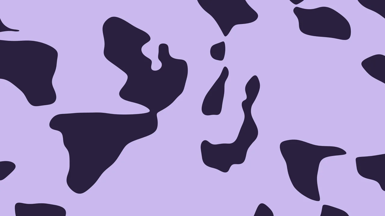 Lavender Cow Print desktop wallpaper in 4K