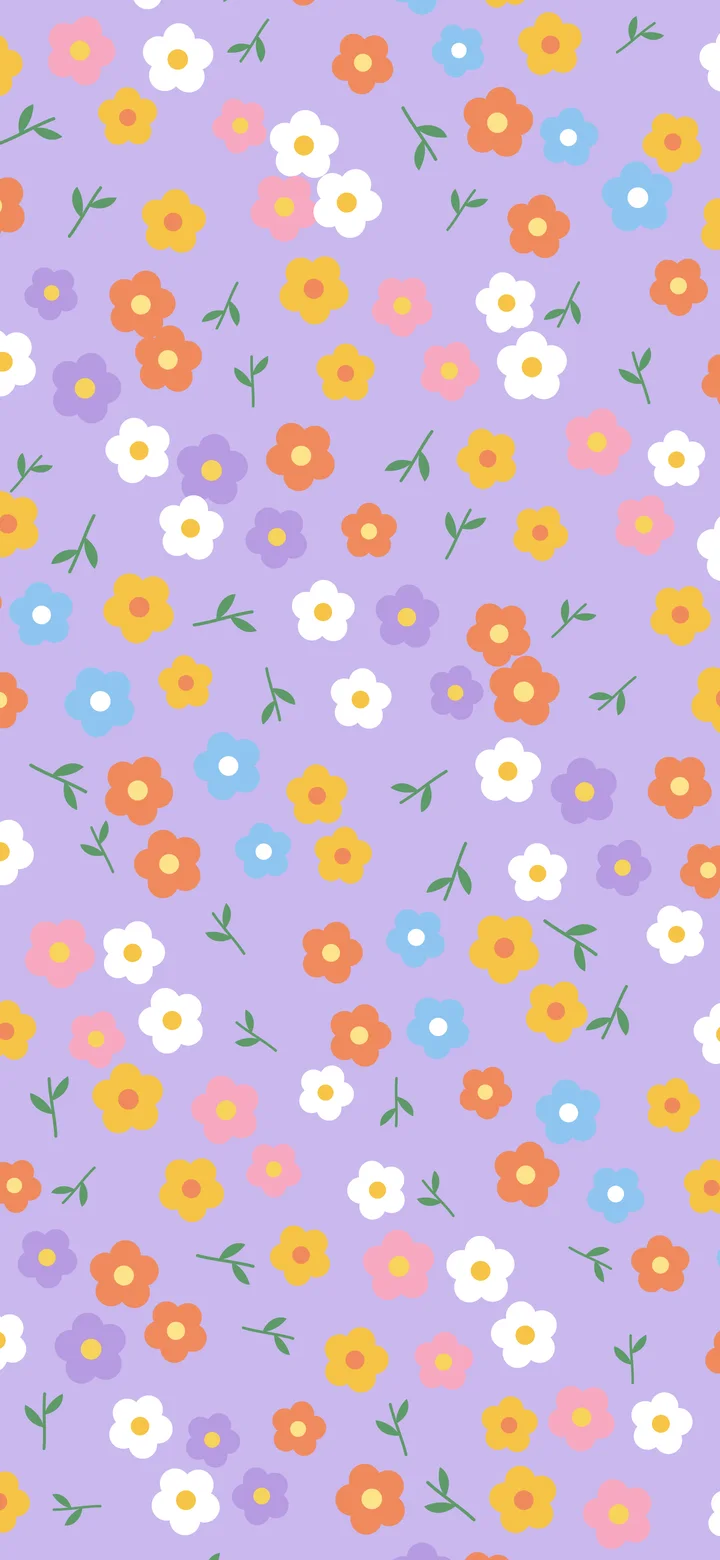 Lavender Ditsy Floral Pattern wallpaper for iPhone and Android