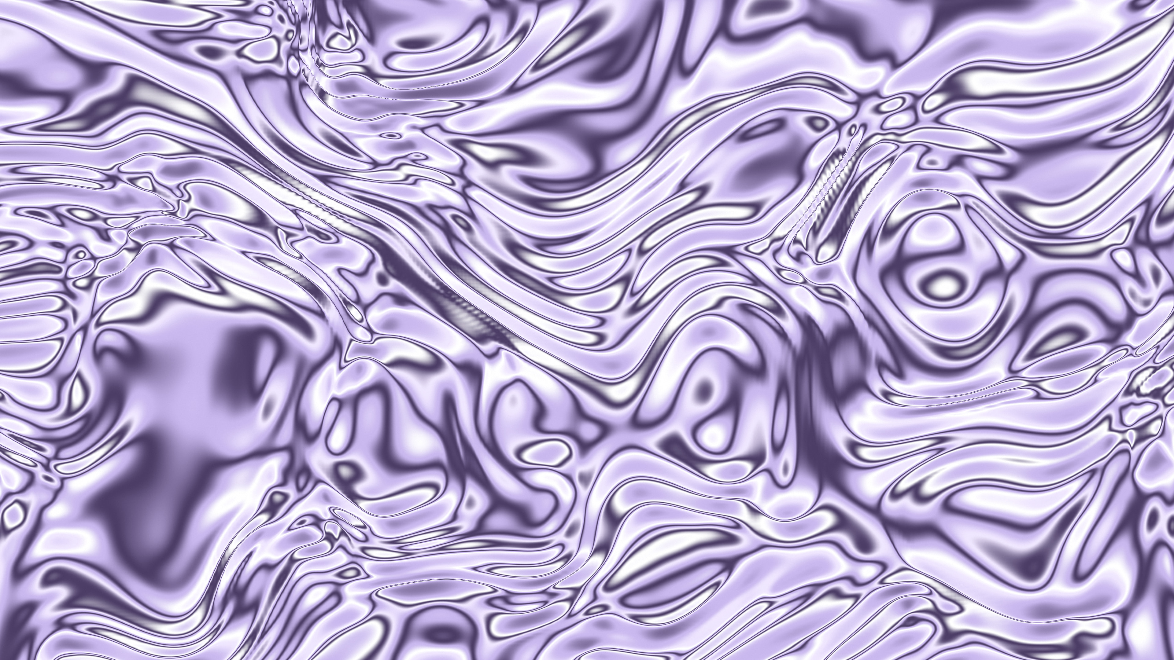Lavender Liquid Chrome desktop wallpaper in 4K
