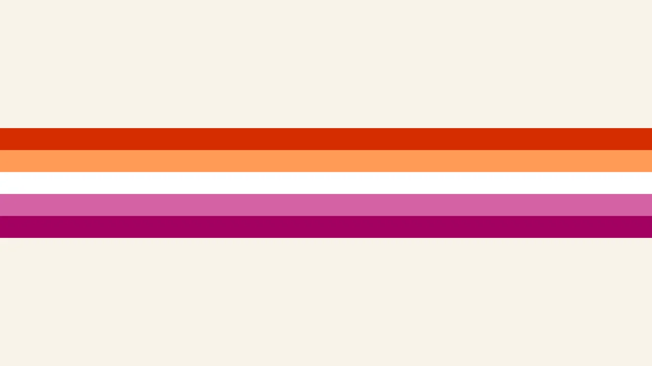 Lesbian Minimalist Pride Stripe desktop wallpaper in 4K