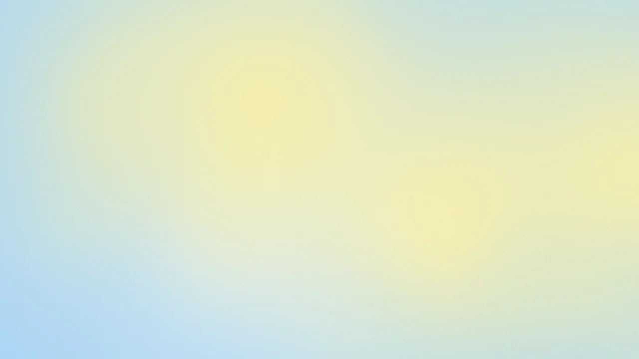Light Blue and Pastel Yellow Dreamy Aura Gradient desktop wallpaper in 4K
