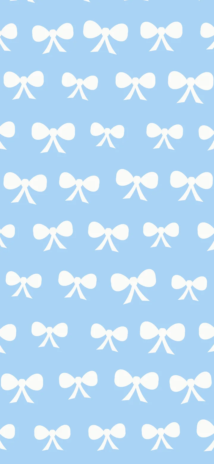 Light Blue and White Bow Pattern wallpaper for iPhone and Android