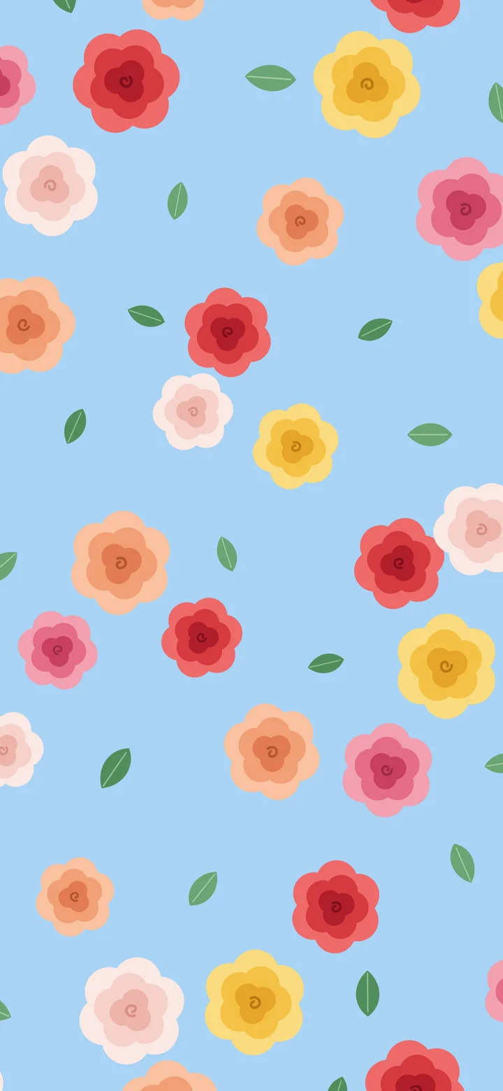 Light Blue Rose Pattern wallpaper for iPhone and Android