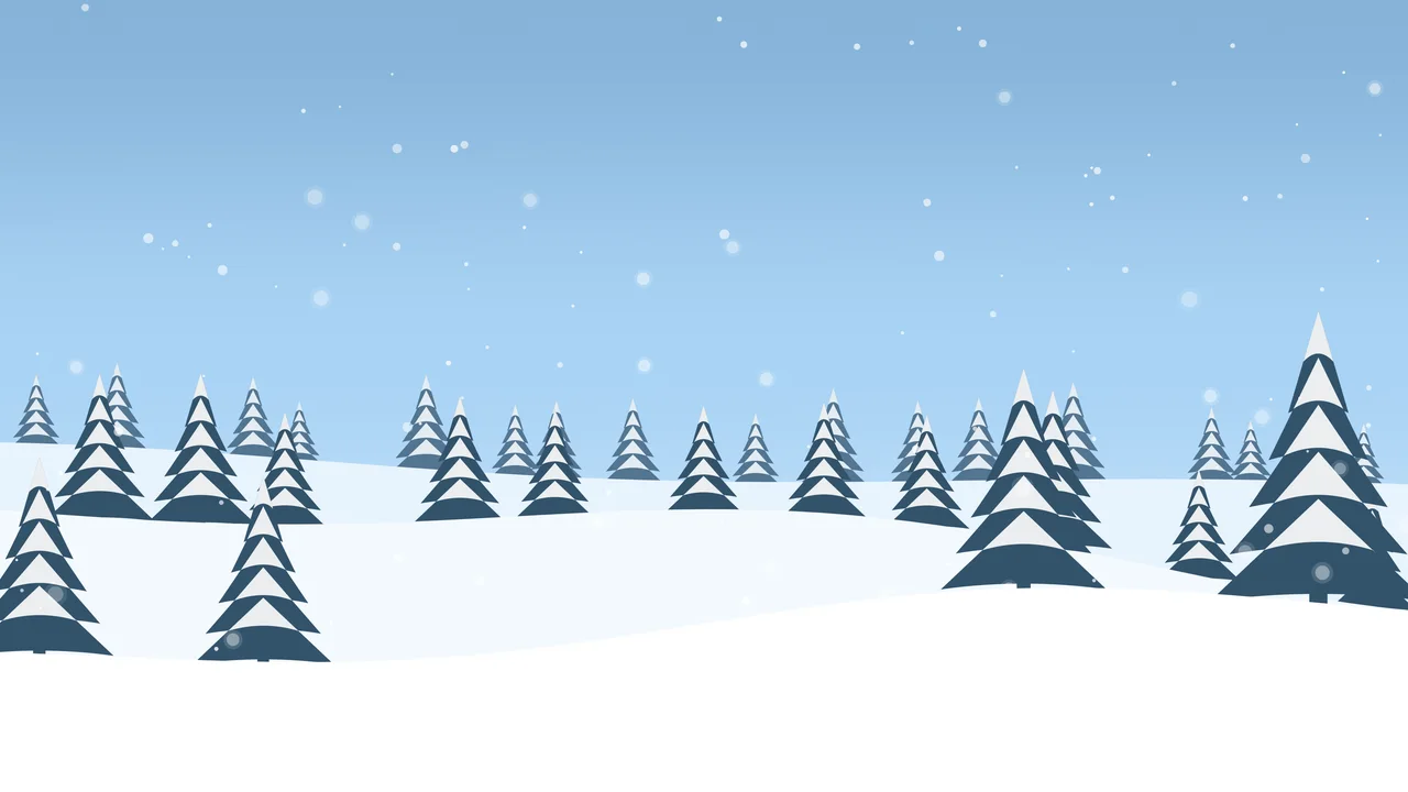 Light Blue Snowy Forest desktop wallpaper in 4K