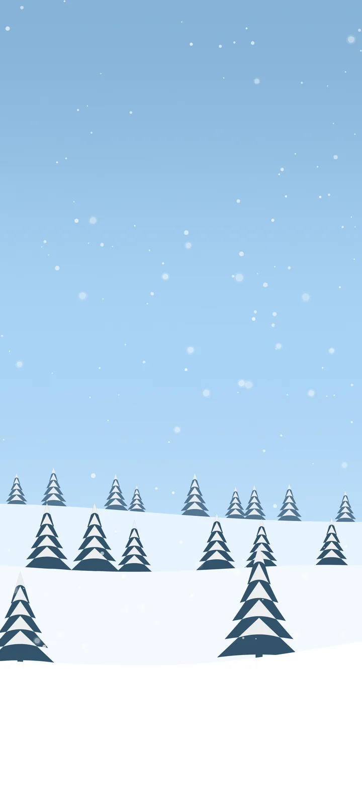 Light Blue Snowy Forest wallpaper for iPhone and Android