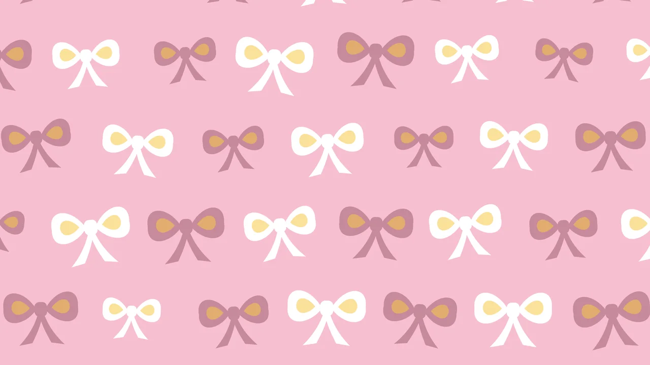 Light Pink Bow Pattern desktop wallpaper in 4K