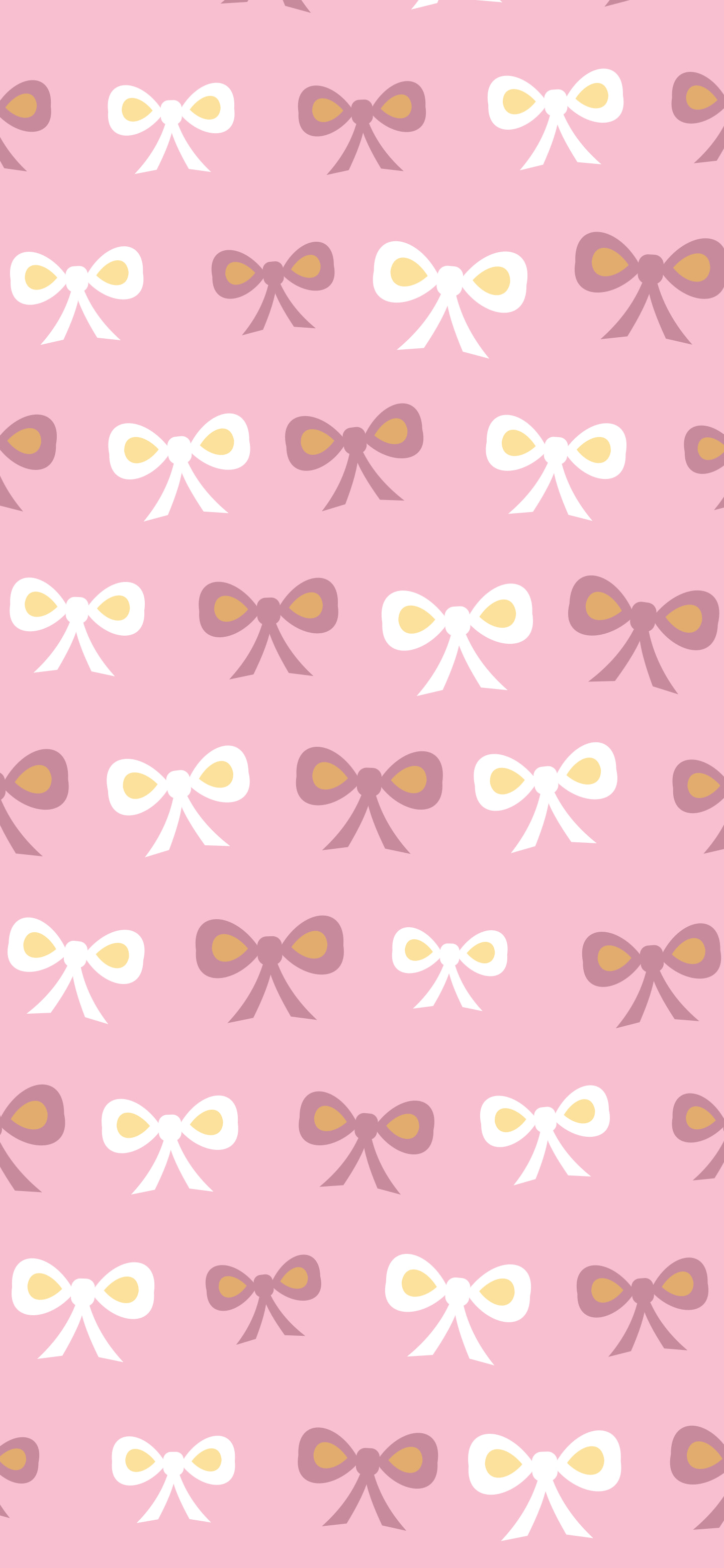 Light Pink Bow Pattern wallpaper for iPhone and Android