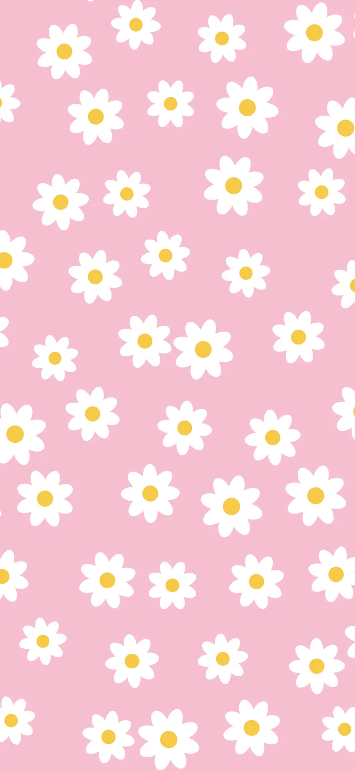 Light Pink Daisy Flower Pattern wallpaper for iPhone and Android