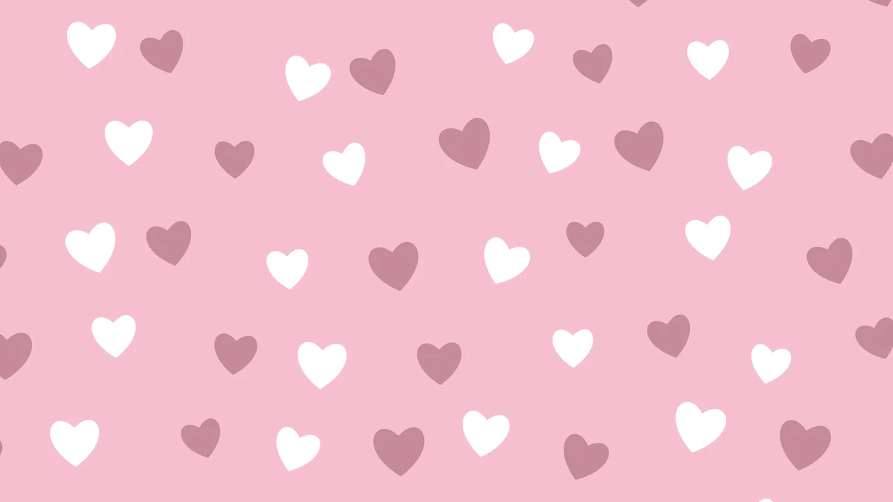 Light Pink Heart Pattern desktop wallpaper in 4K