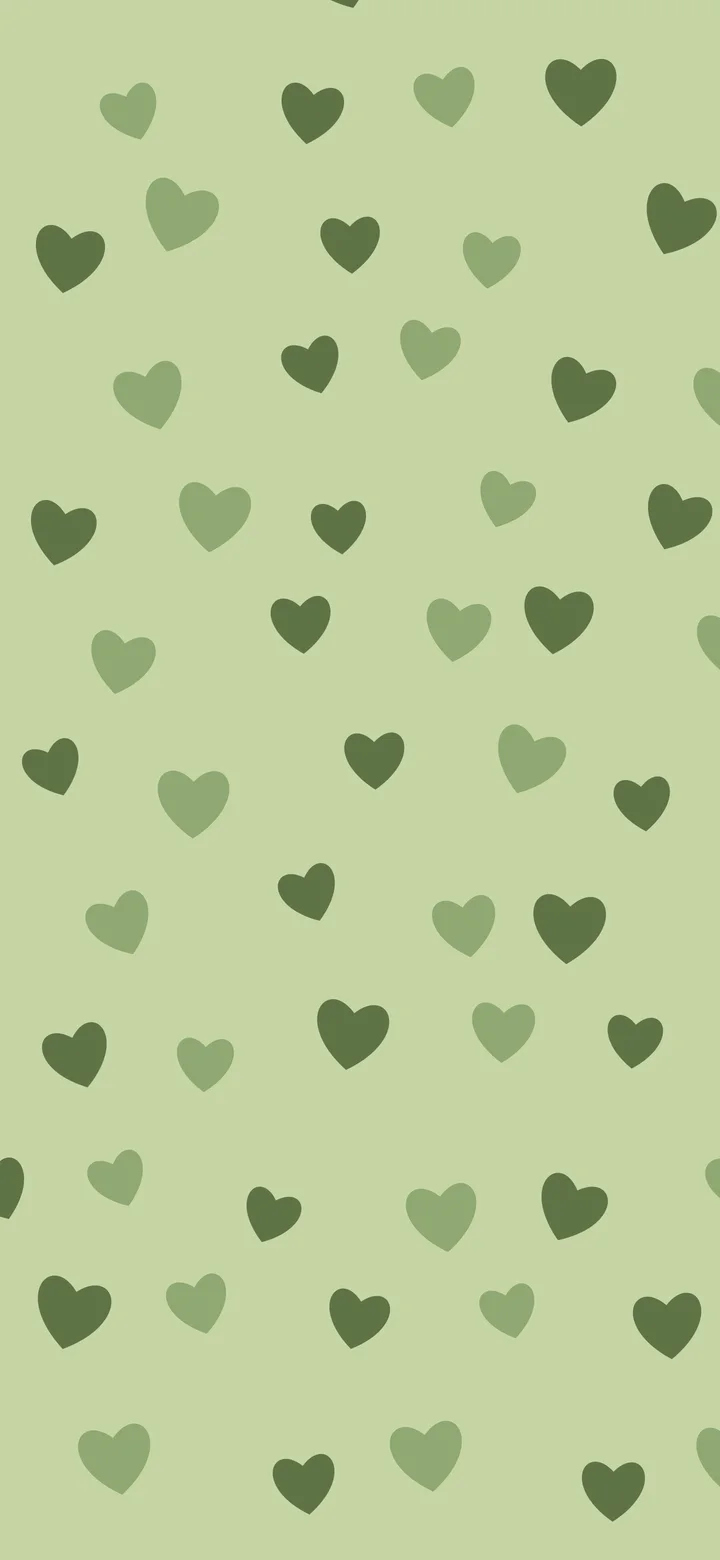 Matcha Heart Pattern wallpaper for iPhone and Android