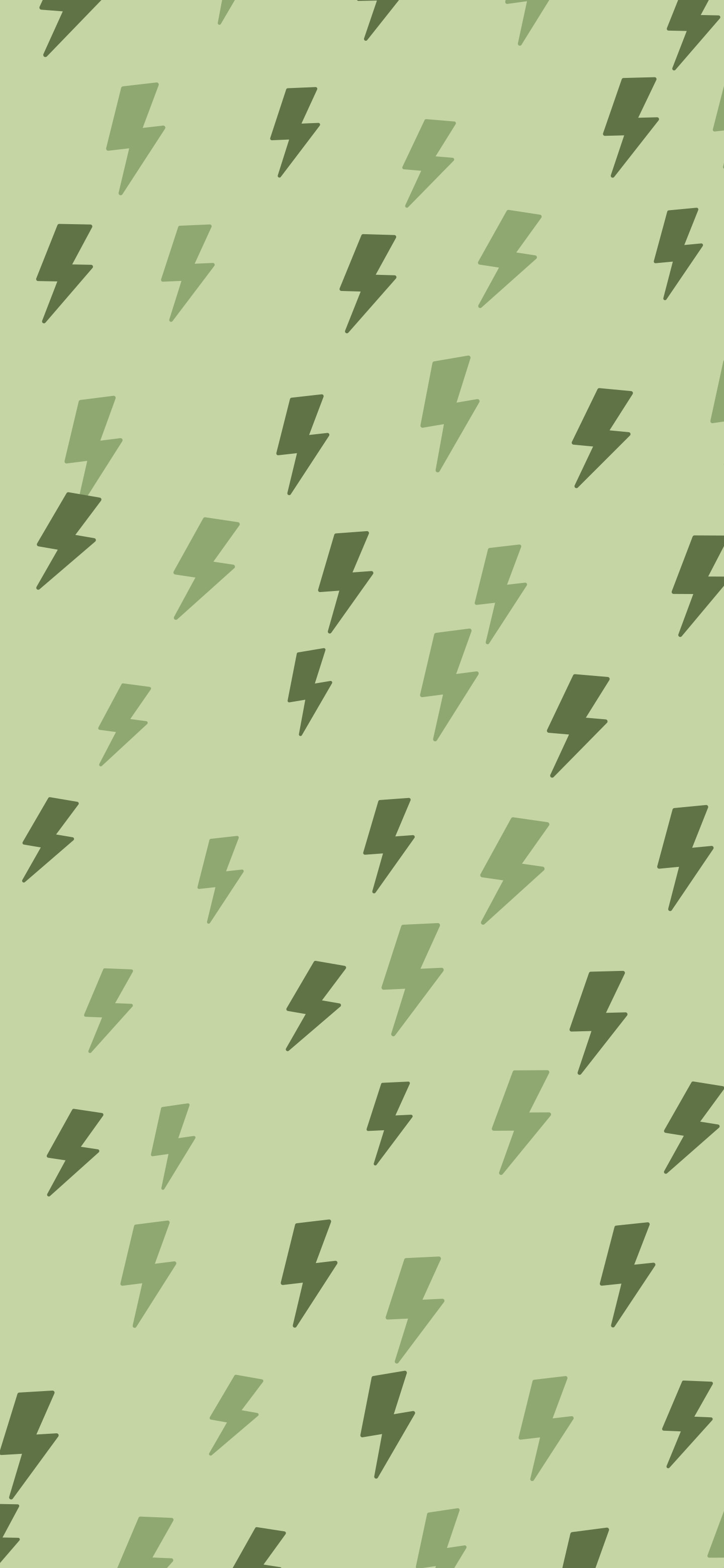 Matcha Lightning Bolt Pattern wallpaper for iPhone and Android