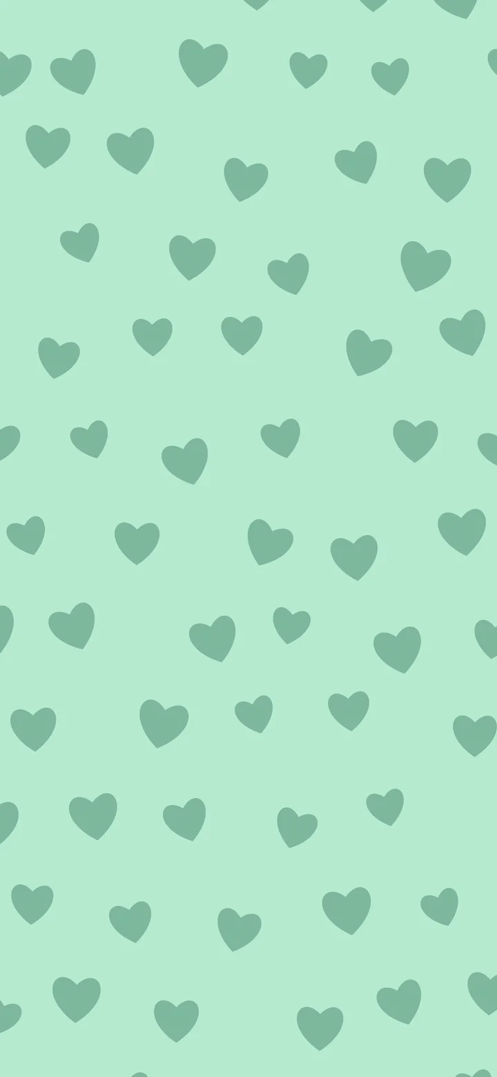 Mint Heart Pattern wallpaper for iPhone and Android