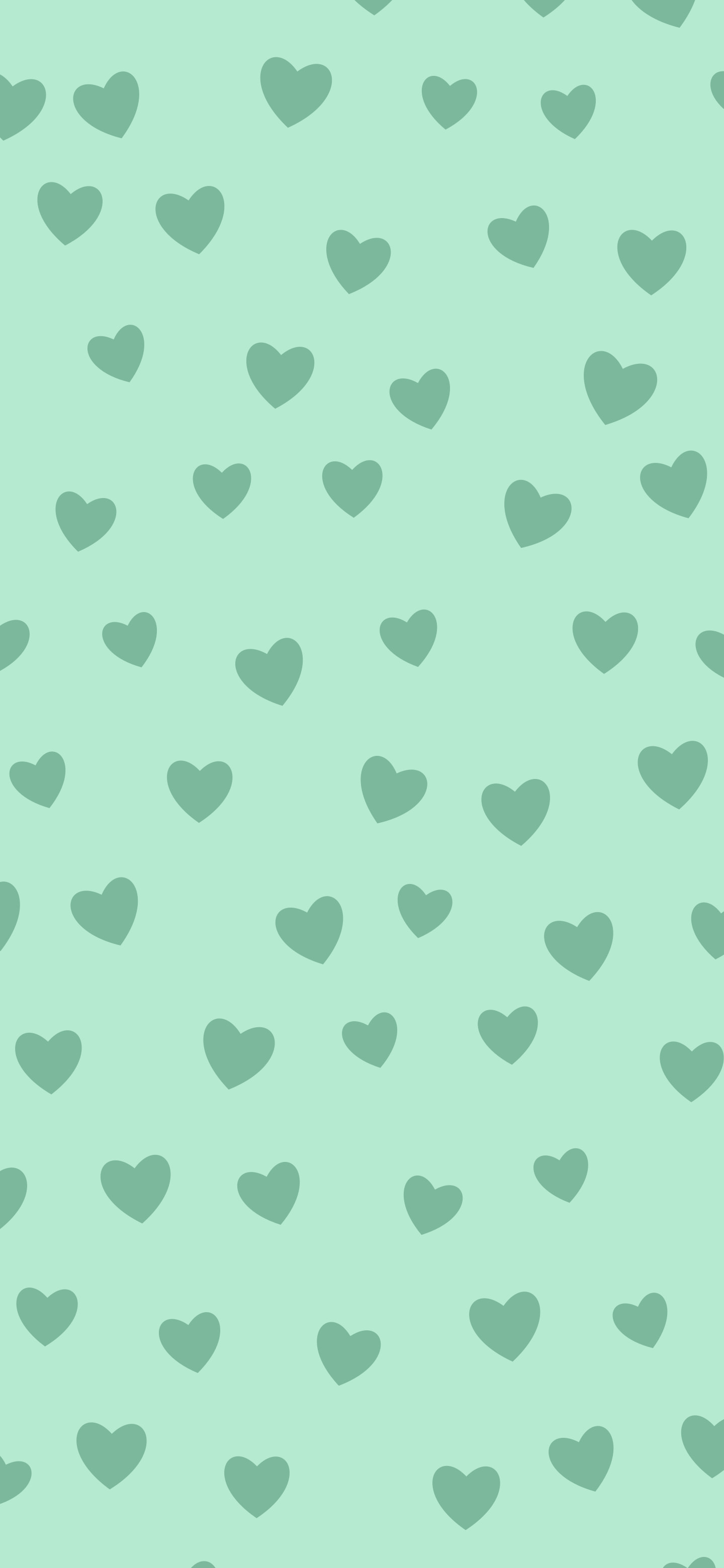 Mint Heart Pattern wallpaper for iPhone and Android