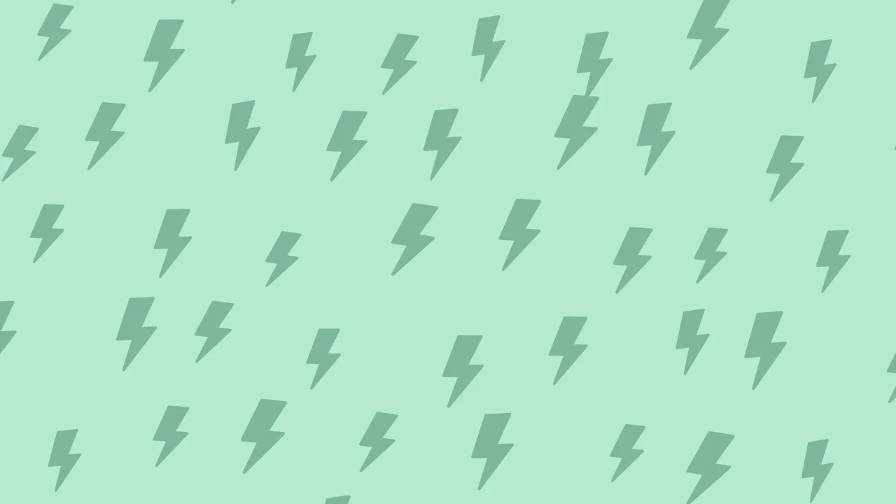 Mint Lightning Bolt Pattern desktop wallpaper in 4K