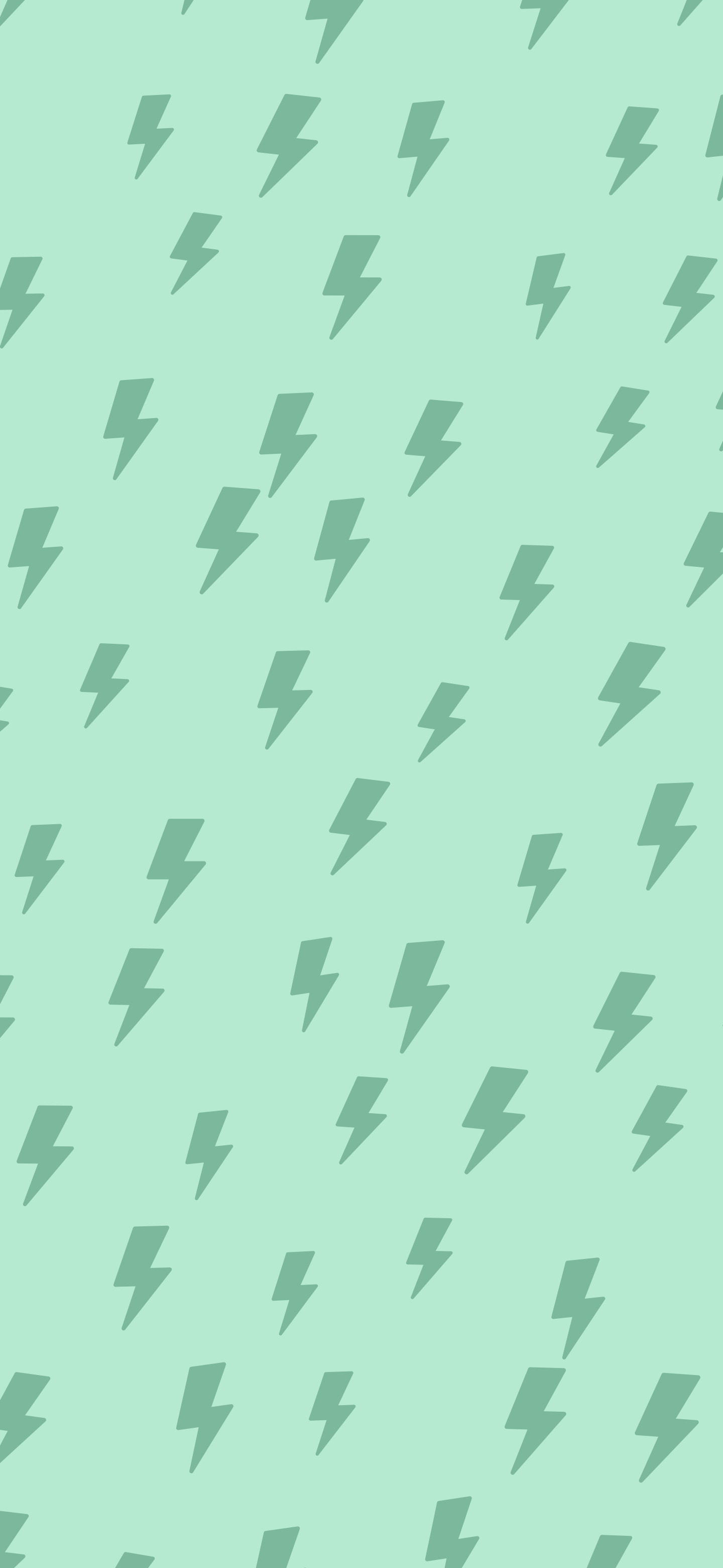 Mint Lightning Bolt Pattern wallpaper for iPhone and Android