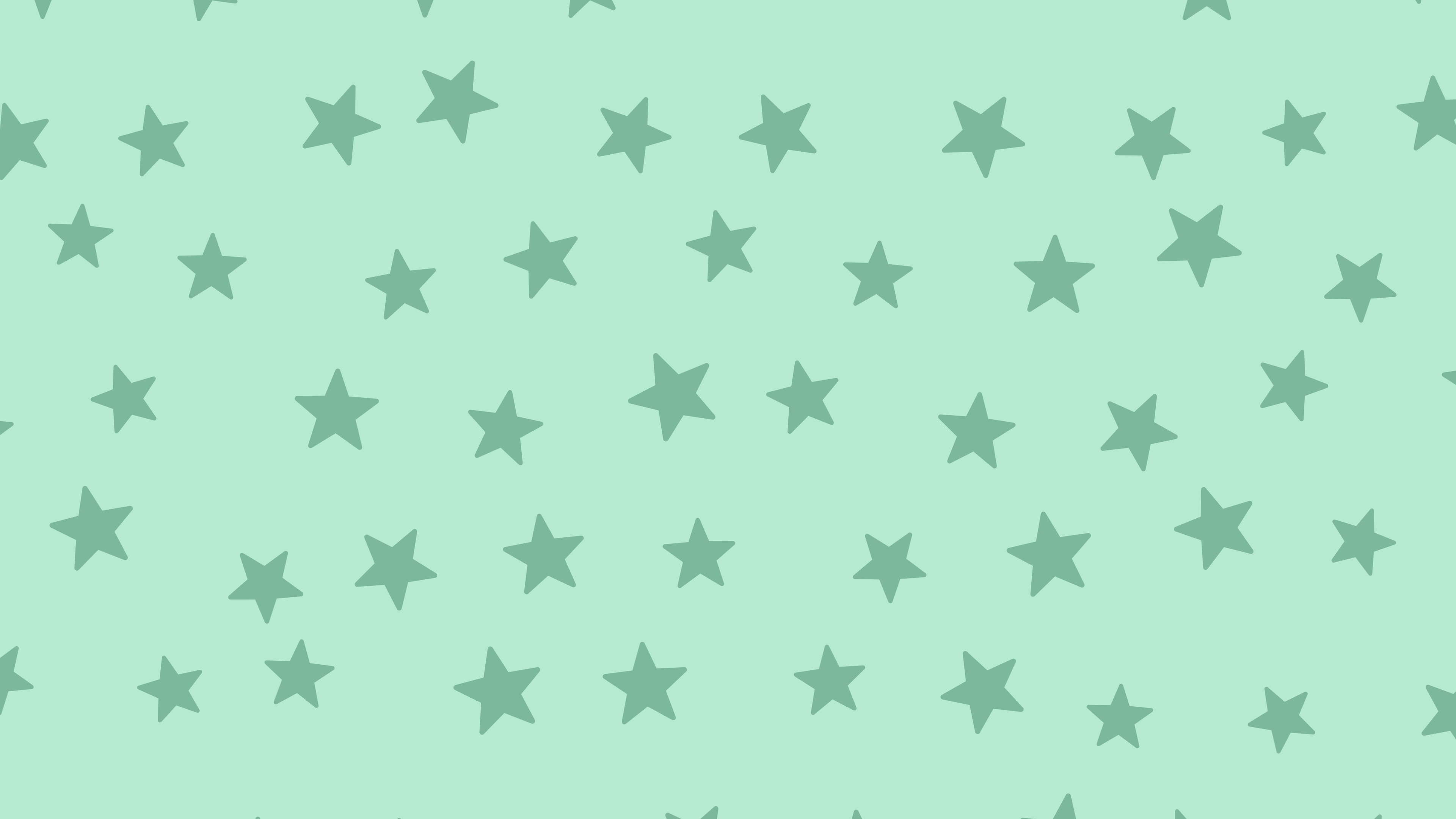 Mint Star Pattern desktop wallpaper in 4K