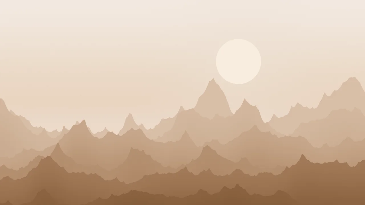 Mocha Minimalist Mountain Landscape desktop wallpaper in 4K