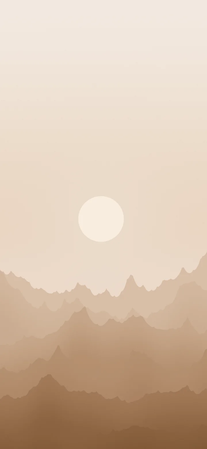 Mocha Minimalist Mountain Landscape wallpaper for iPhone and Android