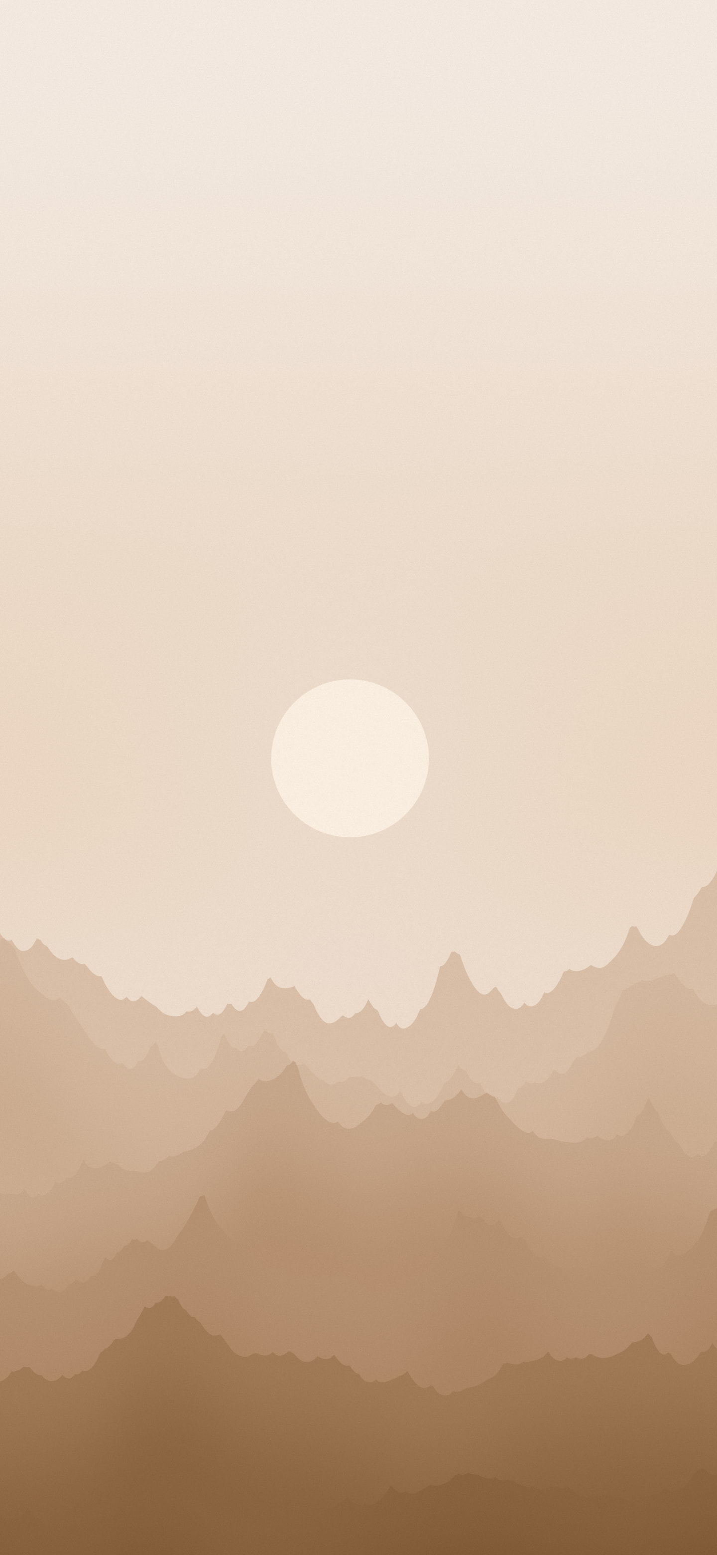 Mocha Minimalist Mountain Landscape wallpaper for iPhone and Android