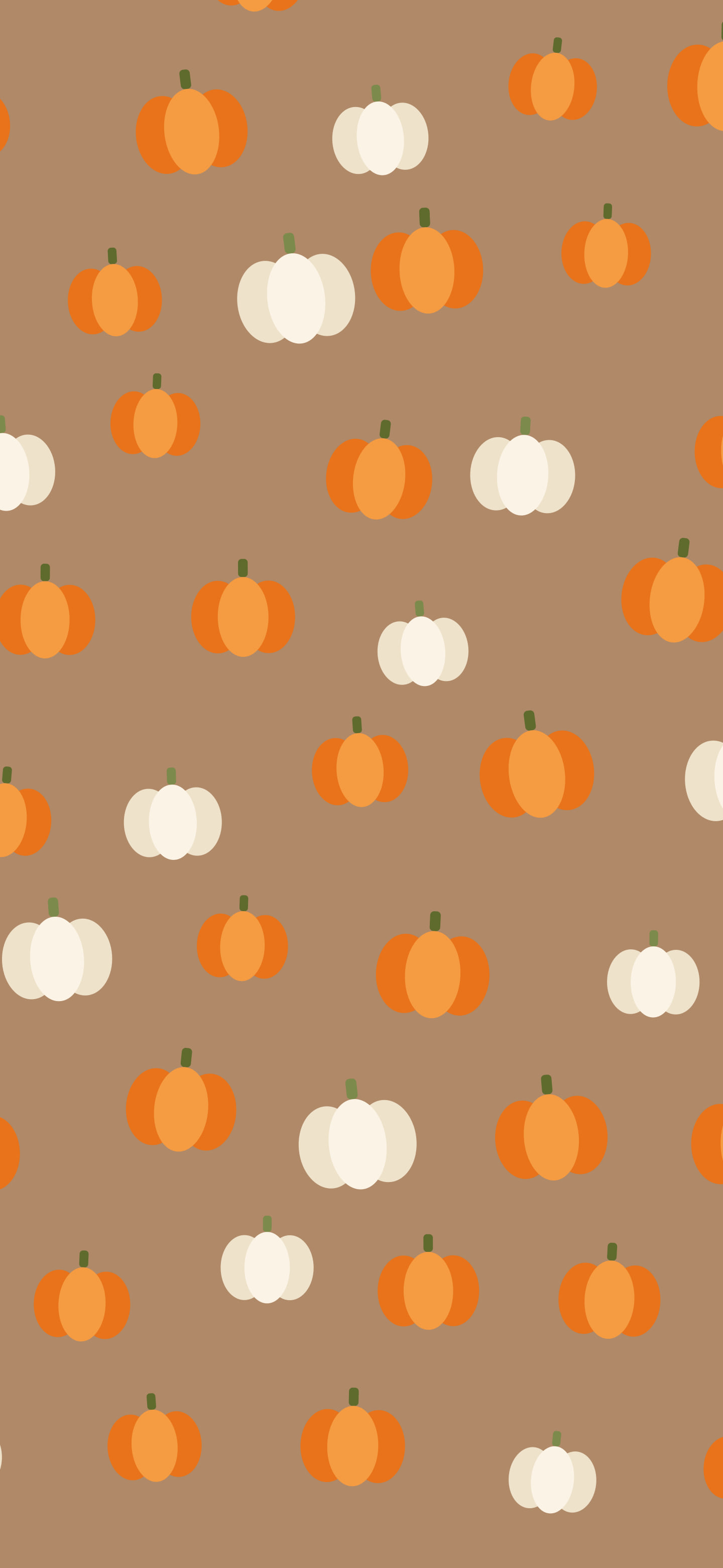 Mocha Pumpkin Pattern wallpaper for iPhone and Android
