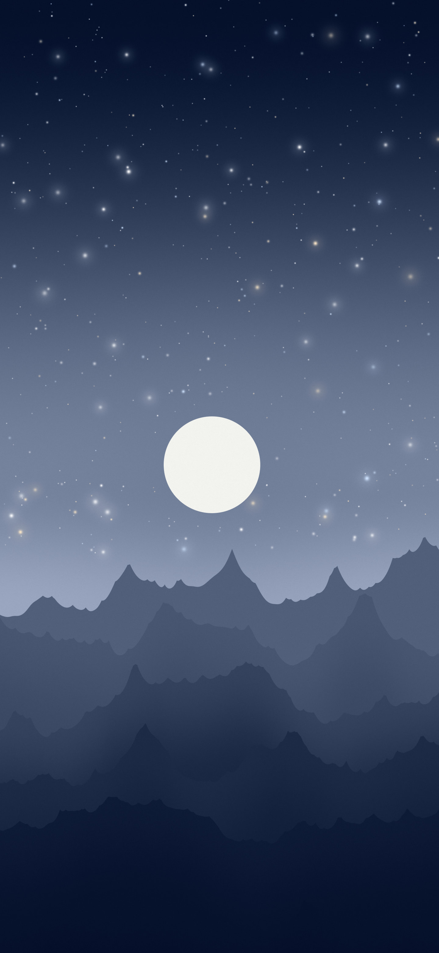 Navy and Ivory Minimalist Mountain Landscape wallpaper for iPhone and Android