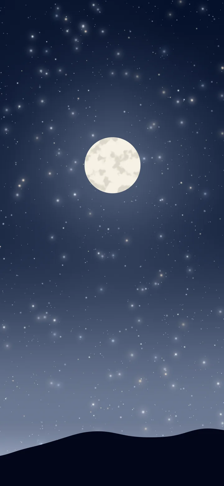 Navy and Ivory Moon and Stars Night Sky wallpaper for iPhone and Android