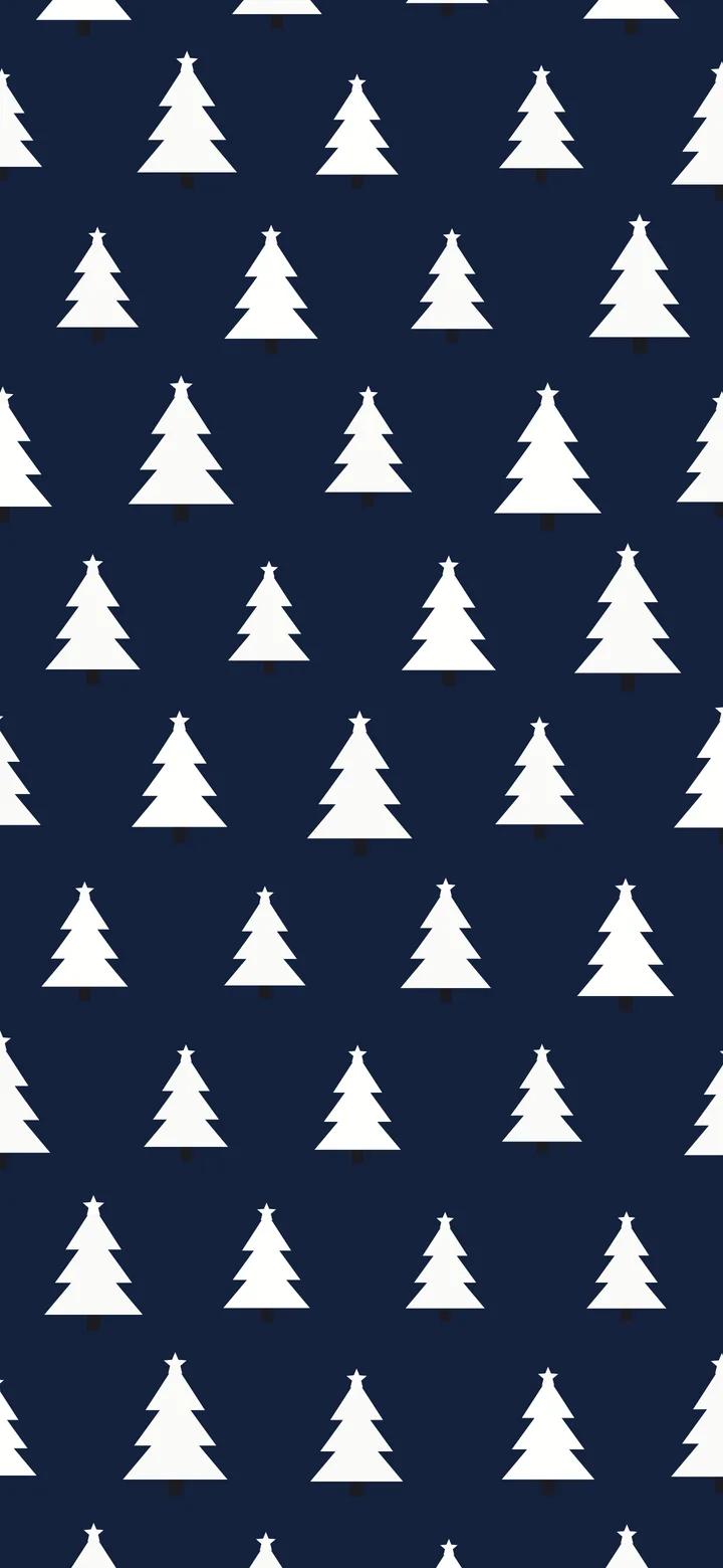 Navy and White Christmas Tree Pattern wallpaper for iPhone and Android