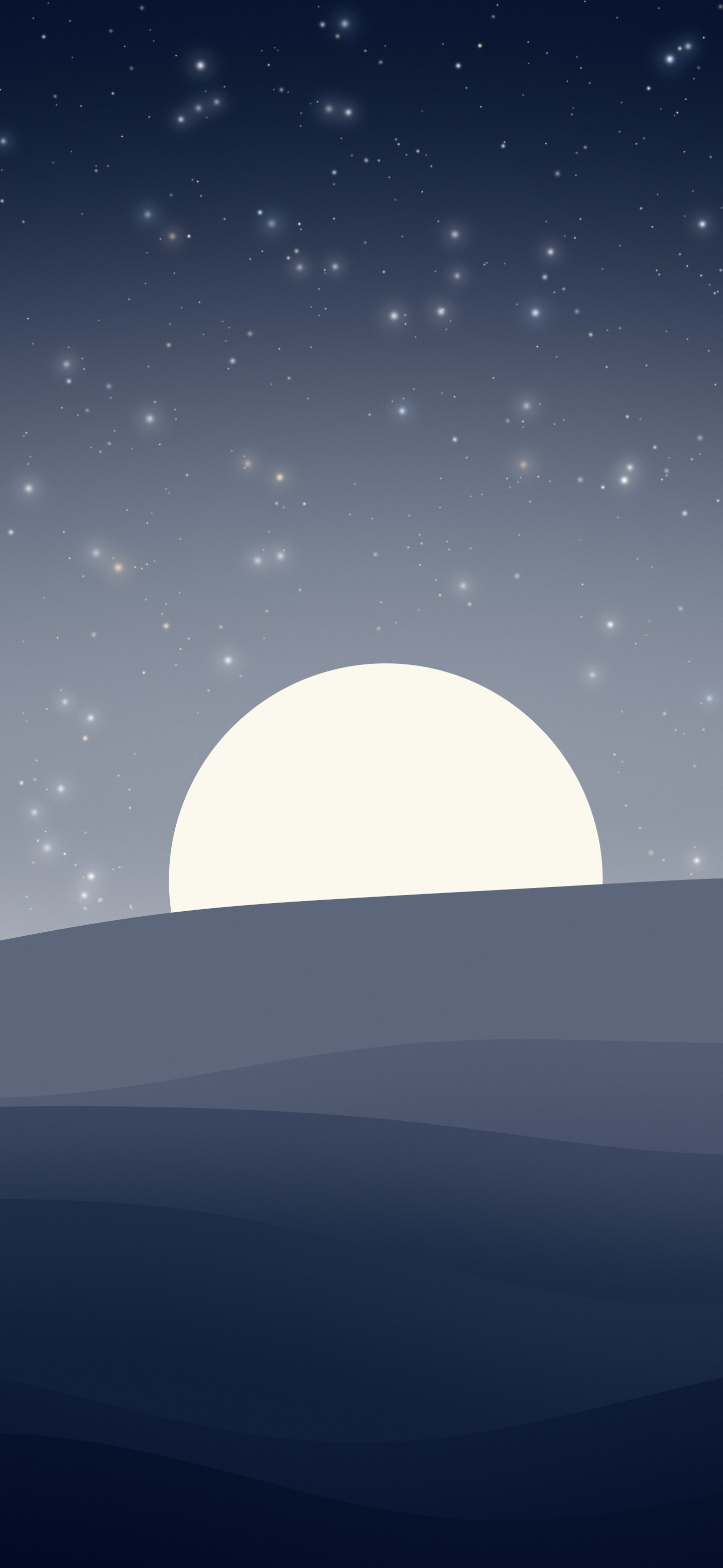 Navy and White Minimalist Sunset Hills wallpaper for iPhone and Android