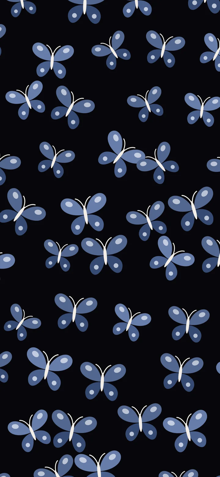Navy Butterfly Pattern wallpaper for iPhone and Android