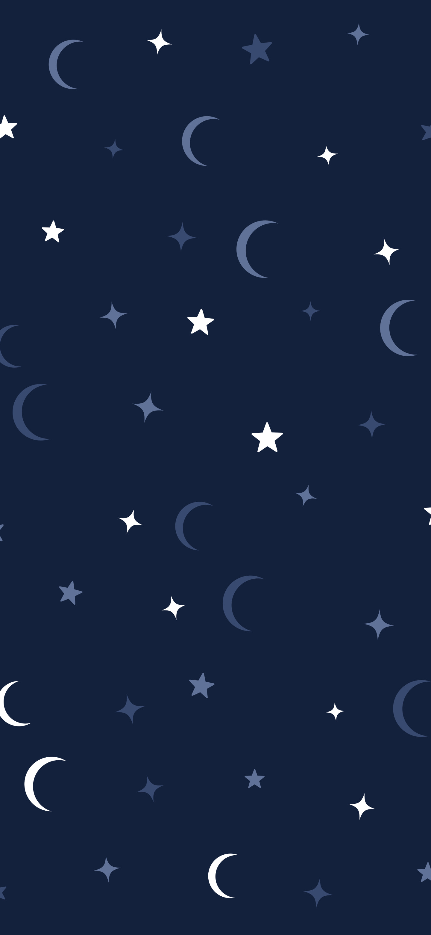 Navy Moon and Stars Pattern wallpaper for iPhone and Android