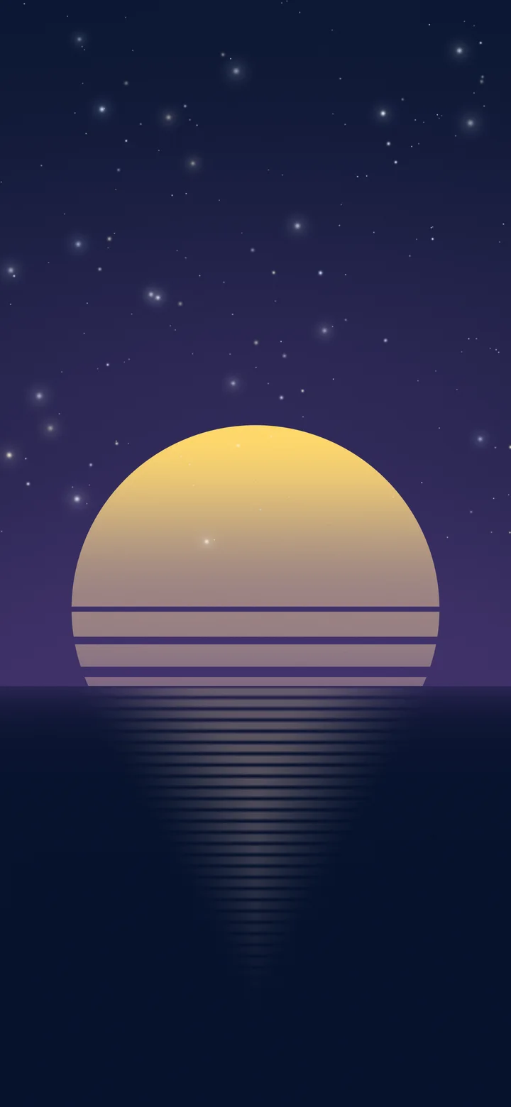Navy Retro Striped Sun wallpaper for iPhone and Android