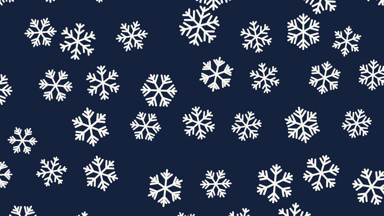 Navy Snowflake Pattern desktop wallpaper in 4K