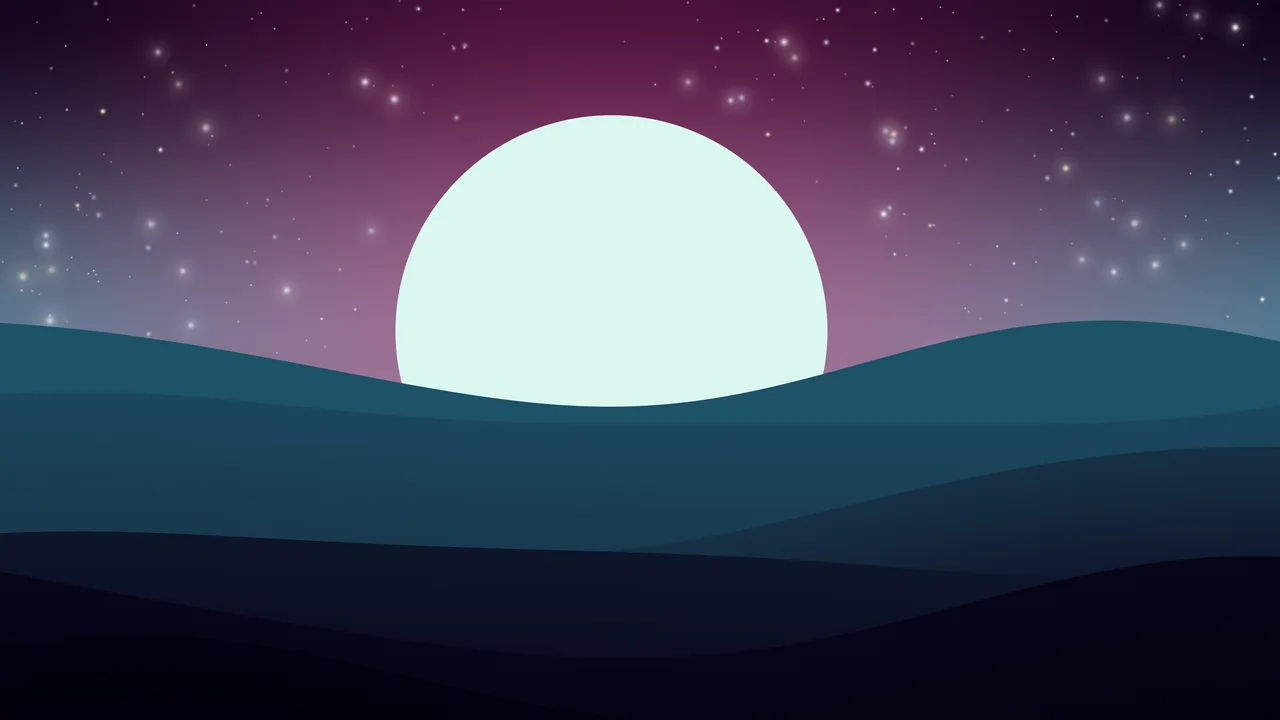 Neon Cyber Minimalist Sunset Hills desktop wallpaper in 4K