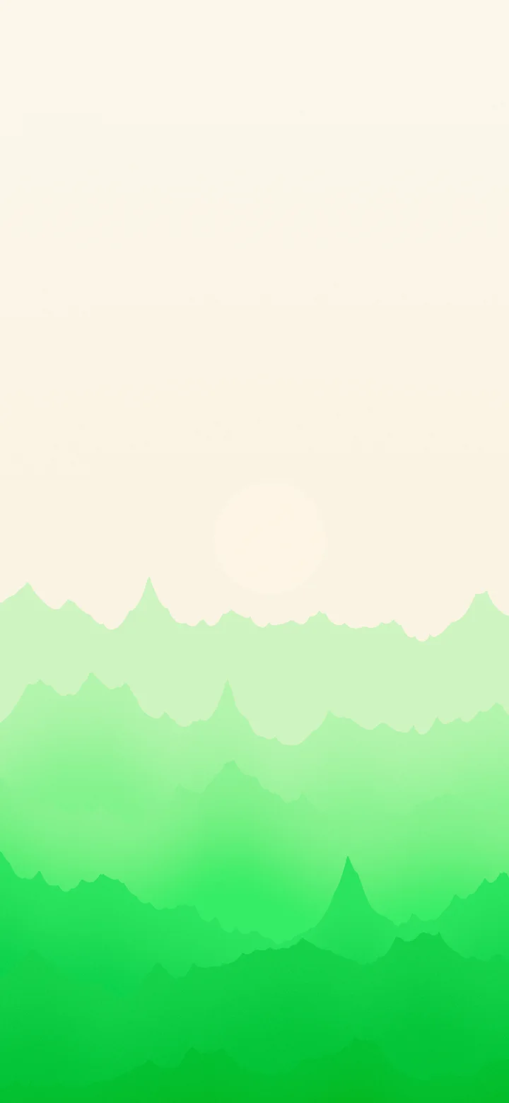 Neon Green and Cream Minimalist Mountain Landscape wallpaper for iPhone and Android