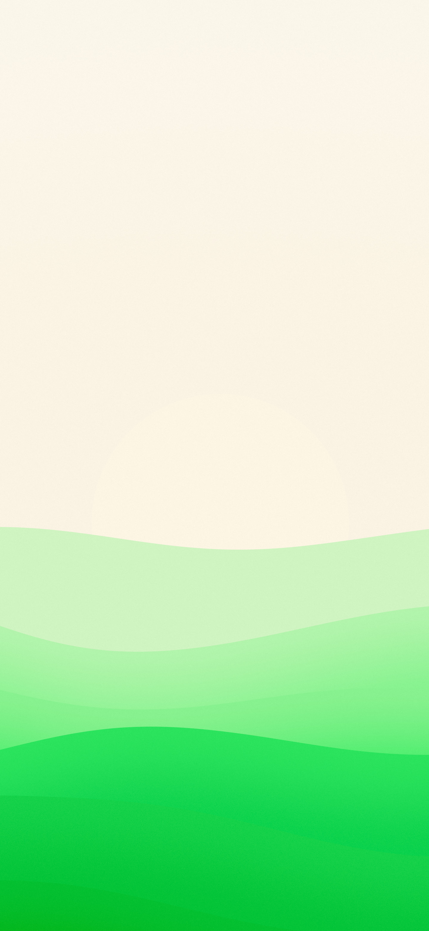 Neon Green and Cream Minimalist Sunset Hills wallpaper for iPhone and Android