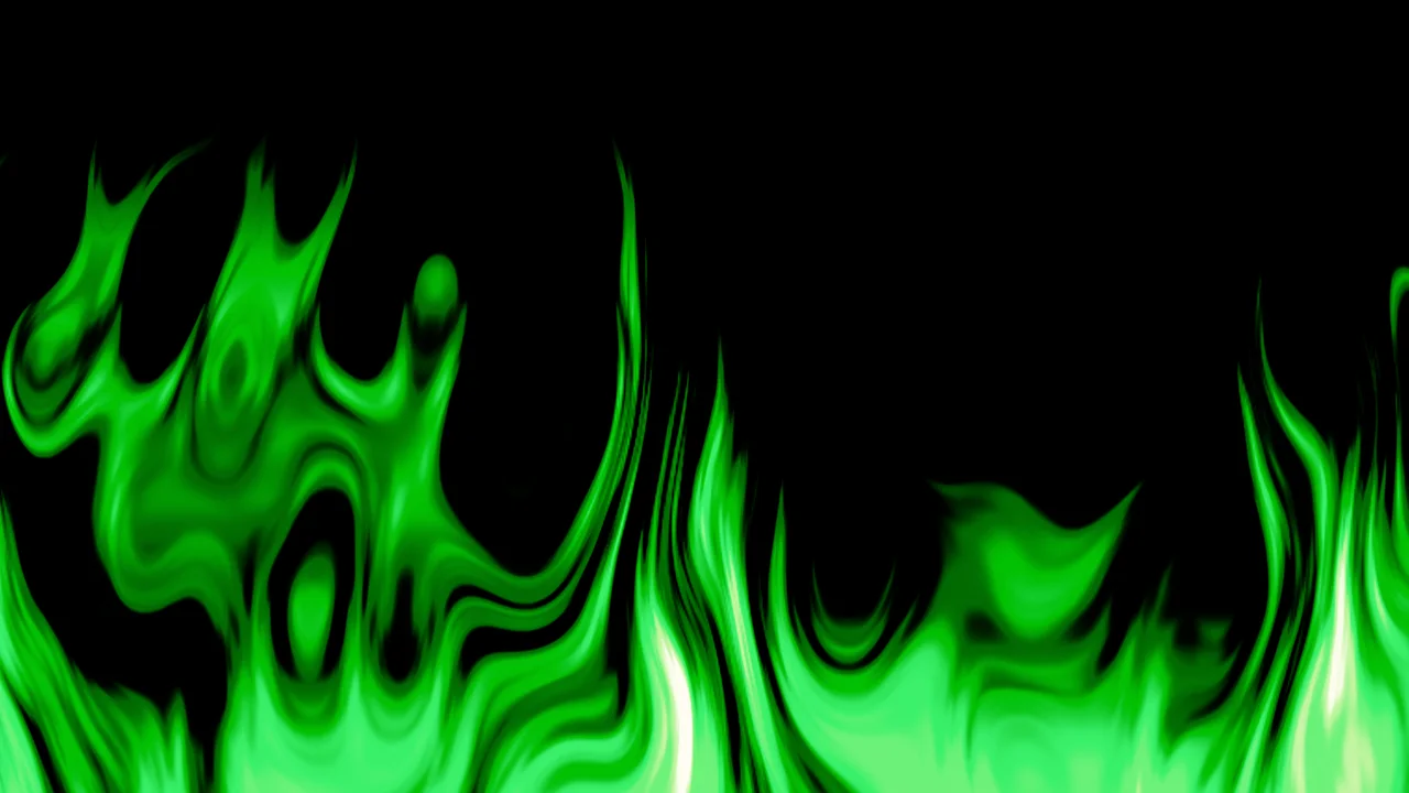 Neon Green Fire Flames desktop wallpaper in 4K