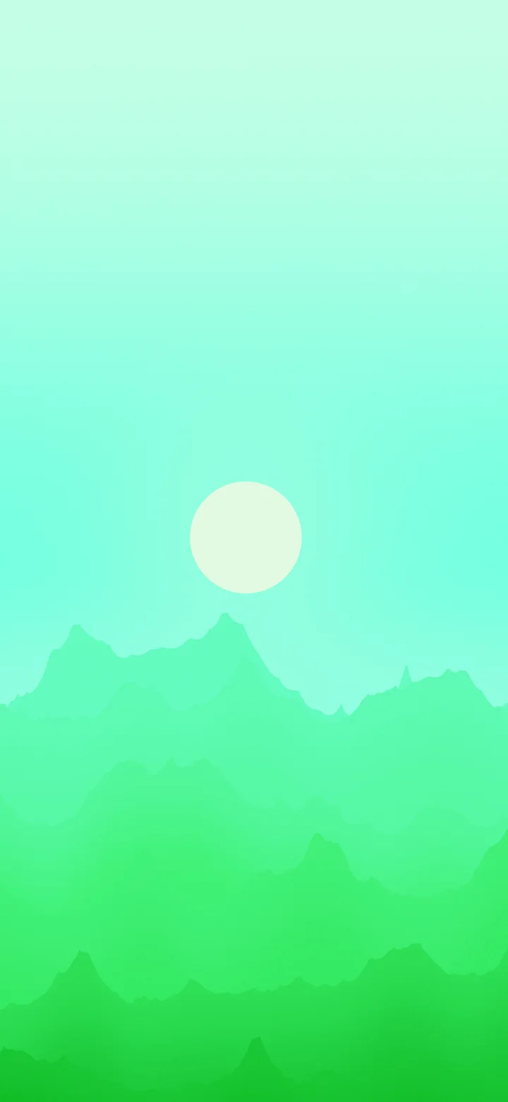 Neon Green Minimalist Mountain Landscape wallpaper for iPhone and Android
