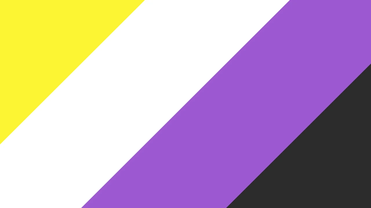 Nonbinary Diagonal Pride Stripes desktop wallpaper in 4K