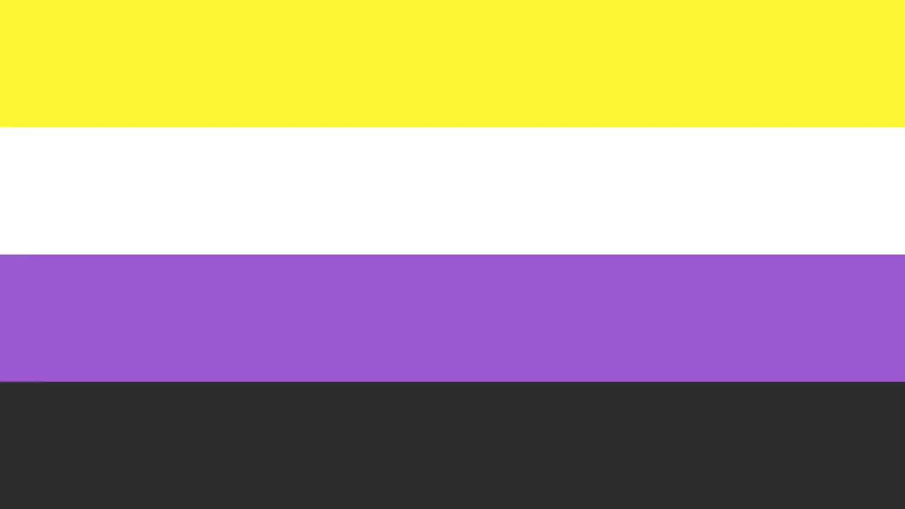 Nonbinary Pride Flag desktop wallpaper in 4K