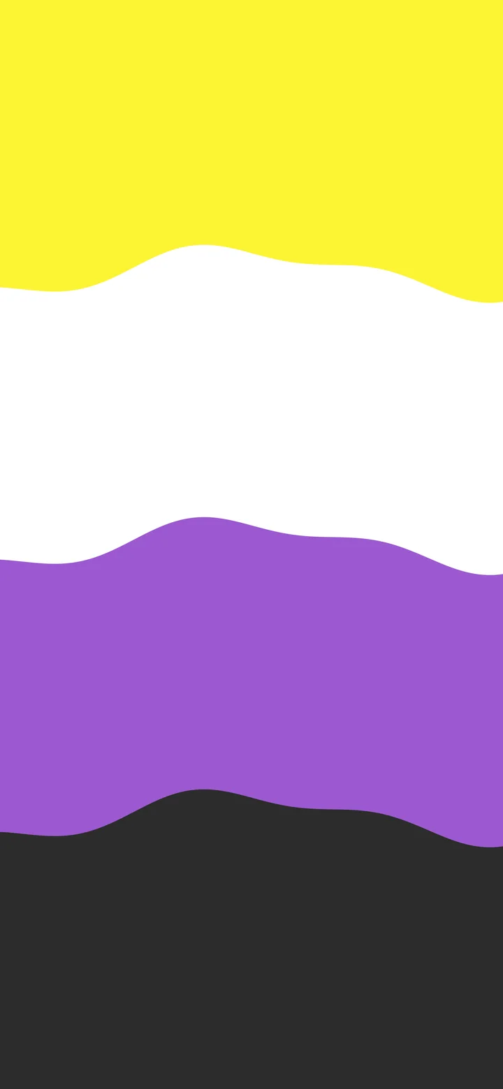 Nonbinary Wavy Pride Flag wallpaper for iPhone and Android