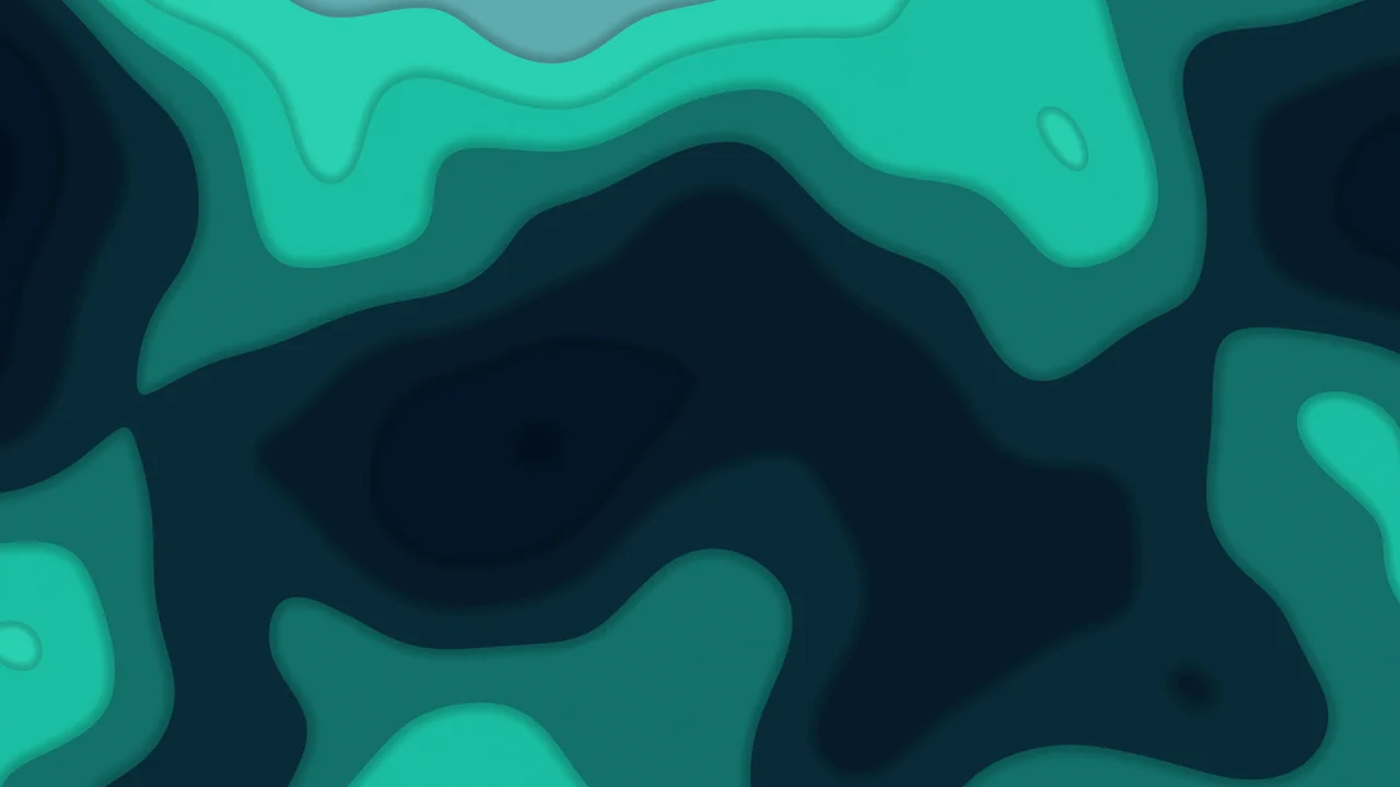 Northern Lights Layered Topographic desktop wallpaper in 4K