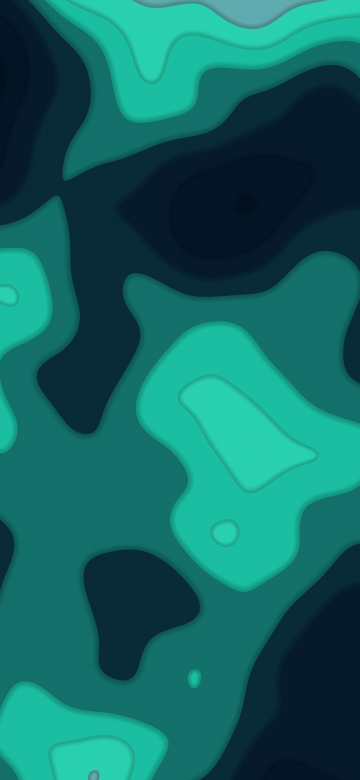 Northern Lights Layered Topographic wallpaper for iPhone and Android