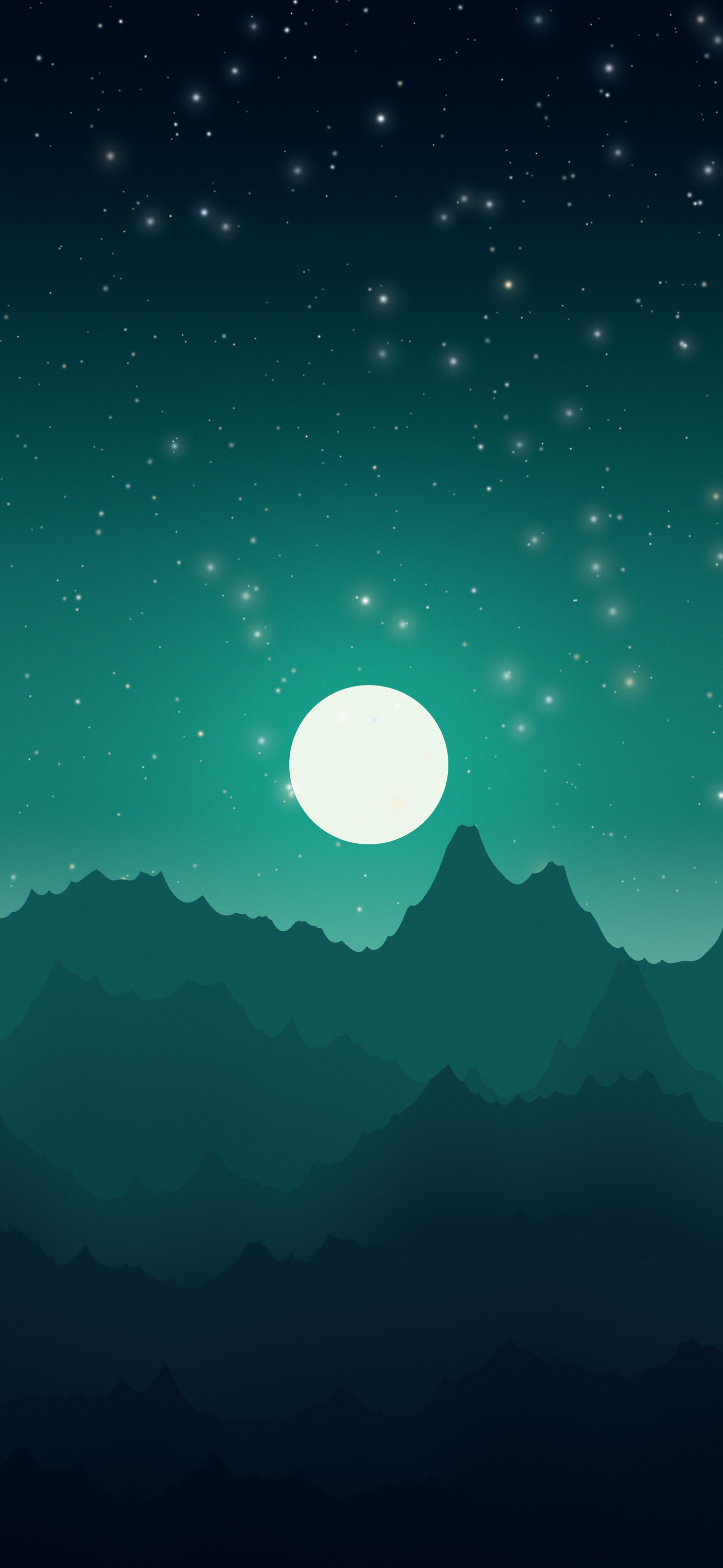 Northern Lights Minimalist Mountain Landscape wallpaper for iPhone and Android