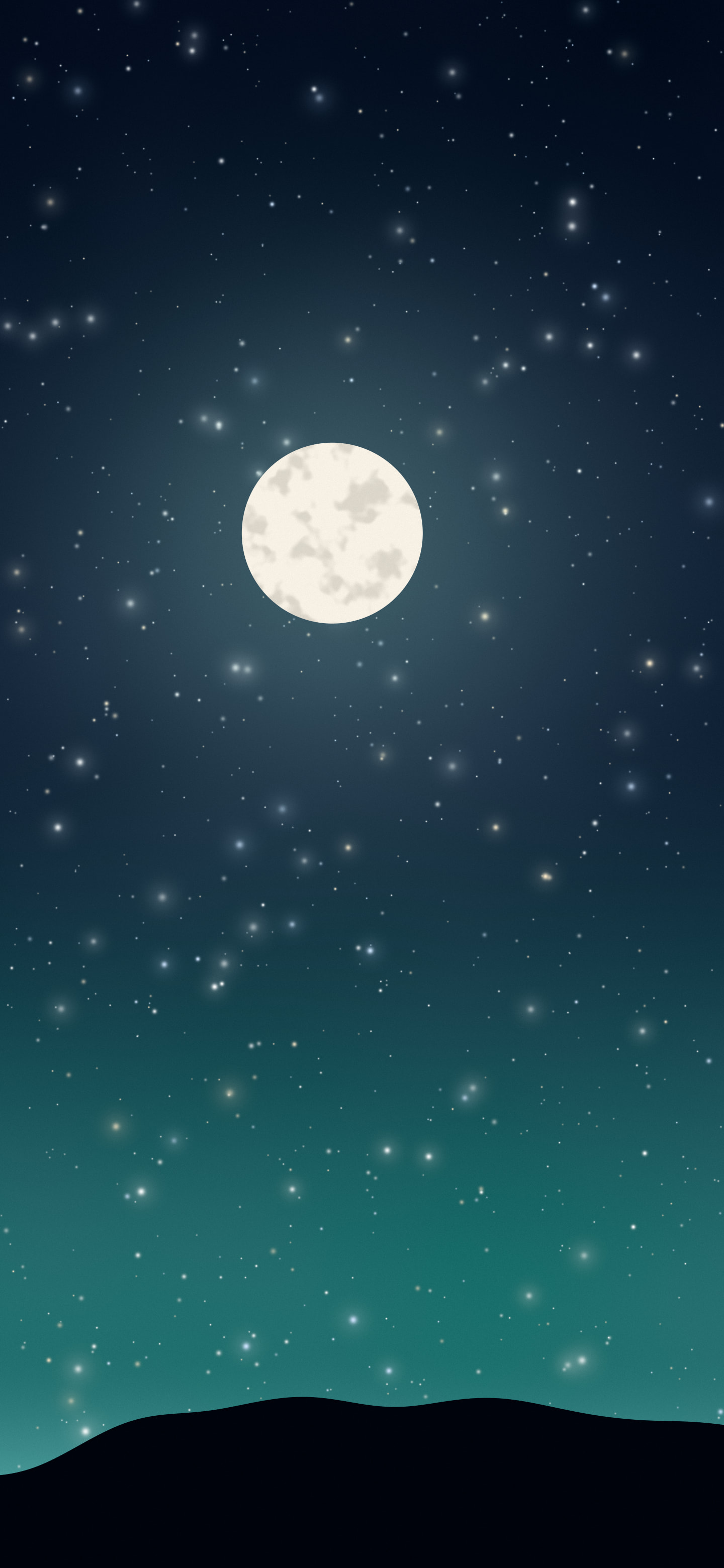 Northern Lights Moon and Stars Night Sky wallpaper for iPhone and Android