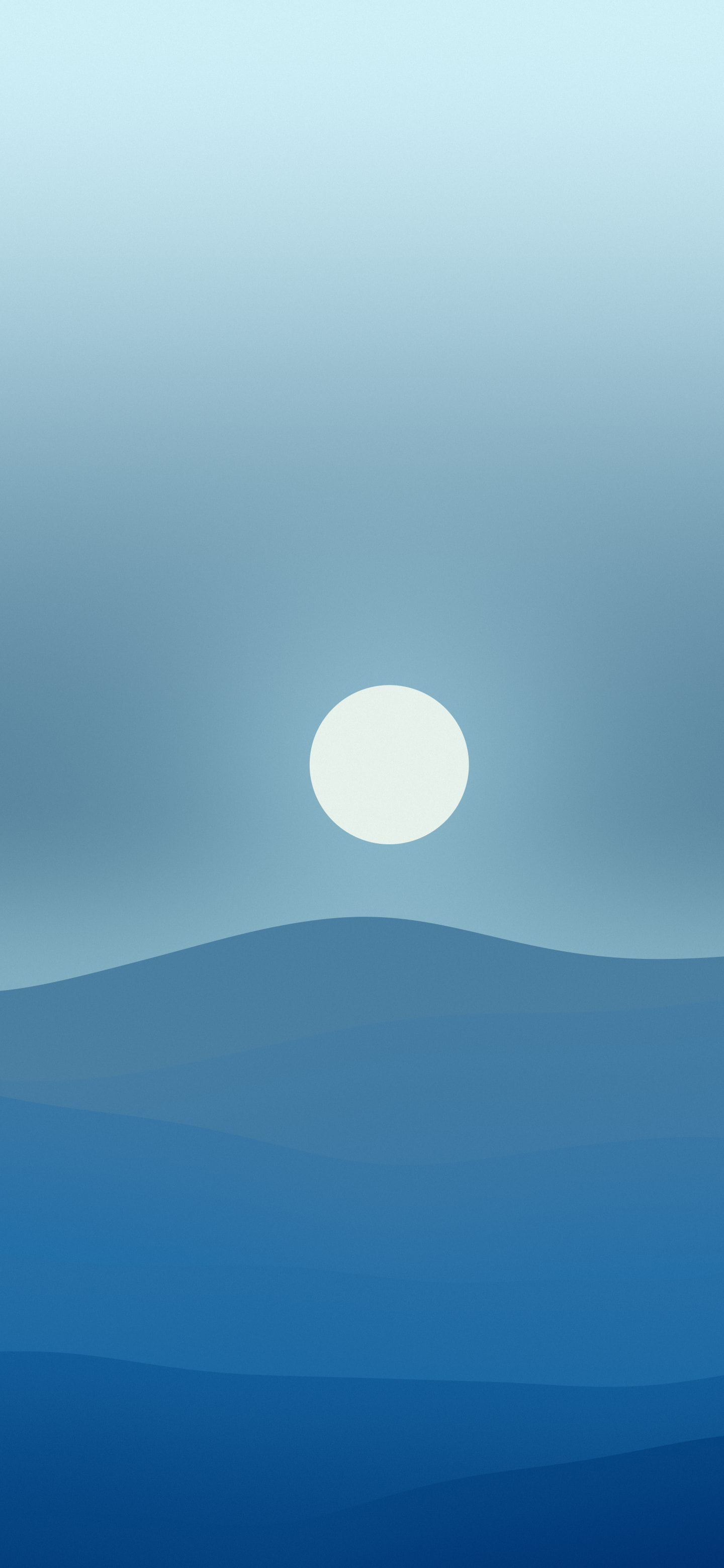 Ocean Blue Minimalist Desert Dunes wallpaper for iPhone and Android