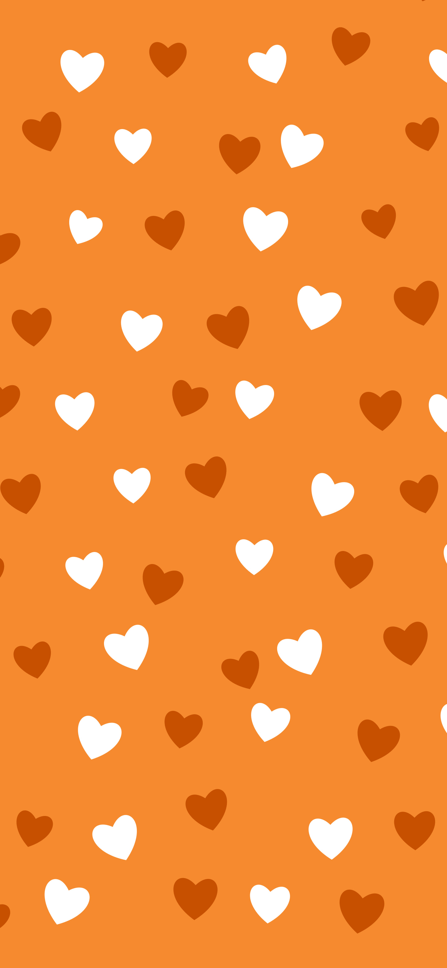 Orange Heart Pattern wallpaper for iPhone and Android